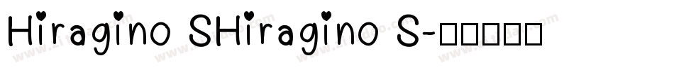 Hiragino SHiragino S字体转换